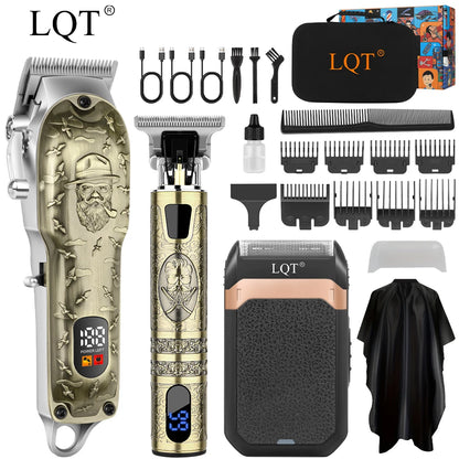 Professional Barber Tools: Cordless Electric Hair Clipper for Men,Beard Care Kit,Hair Clipper & Electric Shaver Set,Men's Gifts