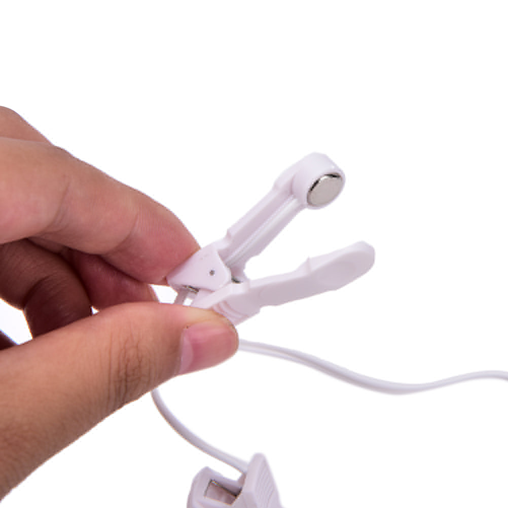 Electrode Lead Wires with 2 Ear Clips for Tens Therapy Machine Massager 2.5mm