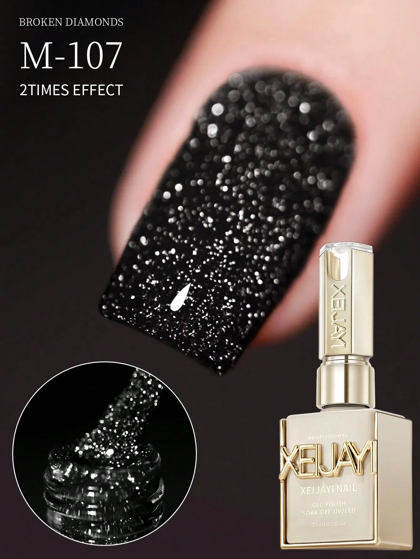 1pc 15ml Reddish Brown Gel Nail Polish Starter Pure Soak Off No Wipe Nail Gel Polish Suitable For All Seasons
