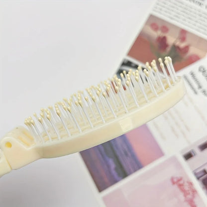 Foldable Travel Hair Brushes with Mirror Portable Folding Pocket Hair Brush Mini Hair Comb Compact Size Hair Massage Comb