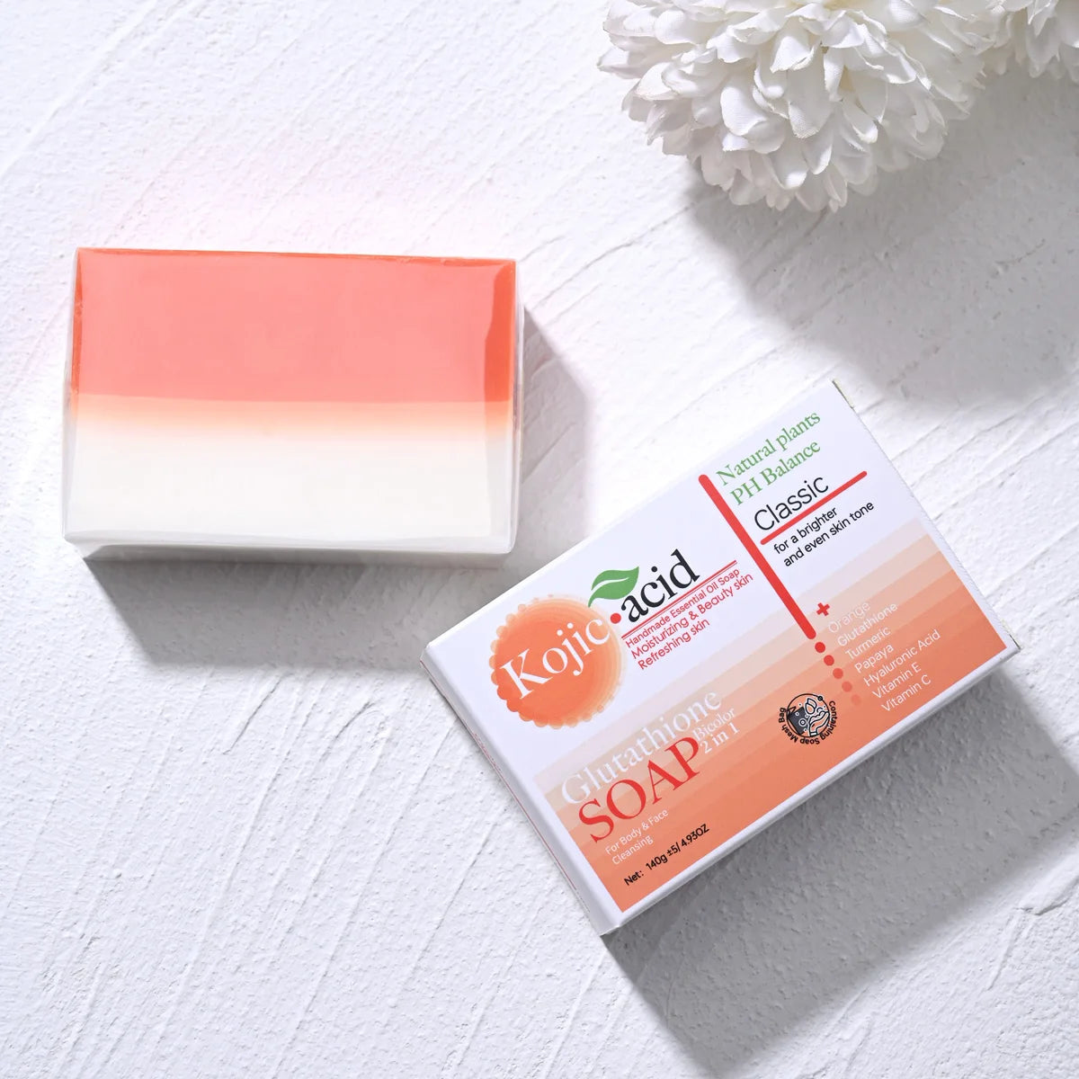 HZ Turmeric Kojic Acid Glutathione Essential Oil Cleansing Soap Deep Cleaning Handmade Soap Bath Soap