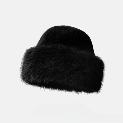 2024 Winter Plush Ear Protection Cap Windproof Keep Warm Headgear Fluffy Fur Fisherman Hat for Women Fashion Female Hat Gifts