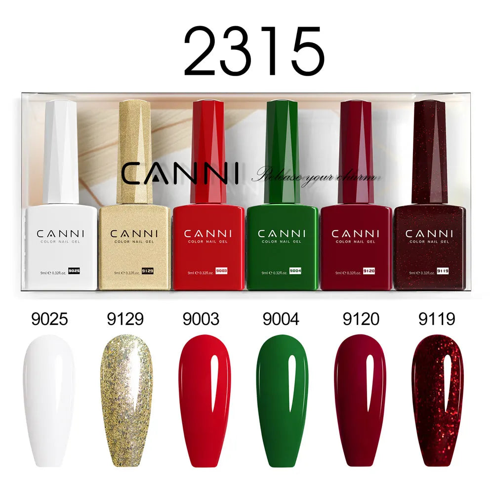 CANNI Nail Gel Polish Set HEMA TPO FREE Jelly Nude Color Rubber Base UV Construction Gel Semi Permanent Soak off UV LED Gel Nail