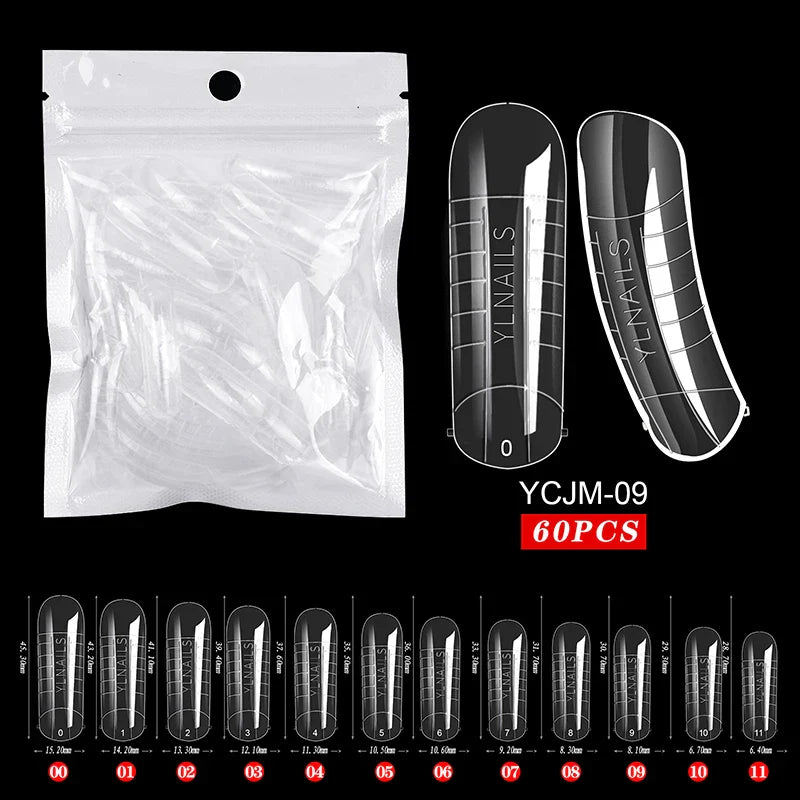 Extension False Nails Art Tips Acrylic Fake Finger Gel Polish Mold Sculpted Full Cover Press on Nails Manicures Accessories Tool