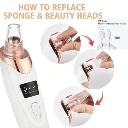 5 Suction Power Blackhead Remover Pore Vacuum,Women Blackhead Remover Pore Vacuum,FacialPoreCleaner Kit For Adult ExtractorTool