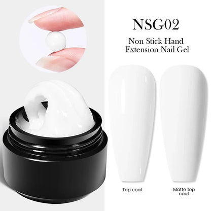 BORN PRETTY 15ml 3D Carving Jelly White Nude Non Stick Hand Solid Extension Nail Gel Polish Flower Acrylic Nail Art Building Gel