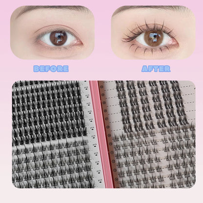 False Eyelashes Mix 32 Rows High-capacity Natural DIY Extension Supplies Lashes Cluster Multi Style Fusion Professional Makeup