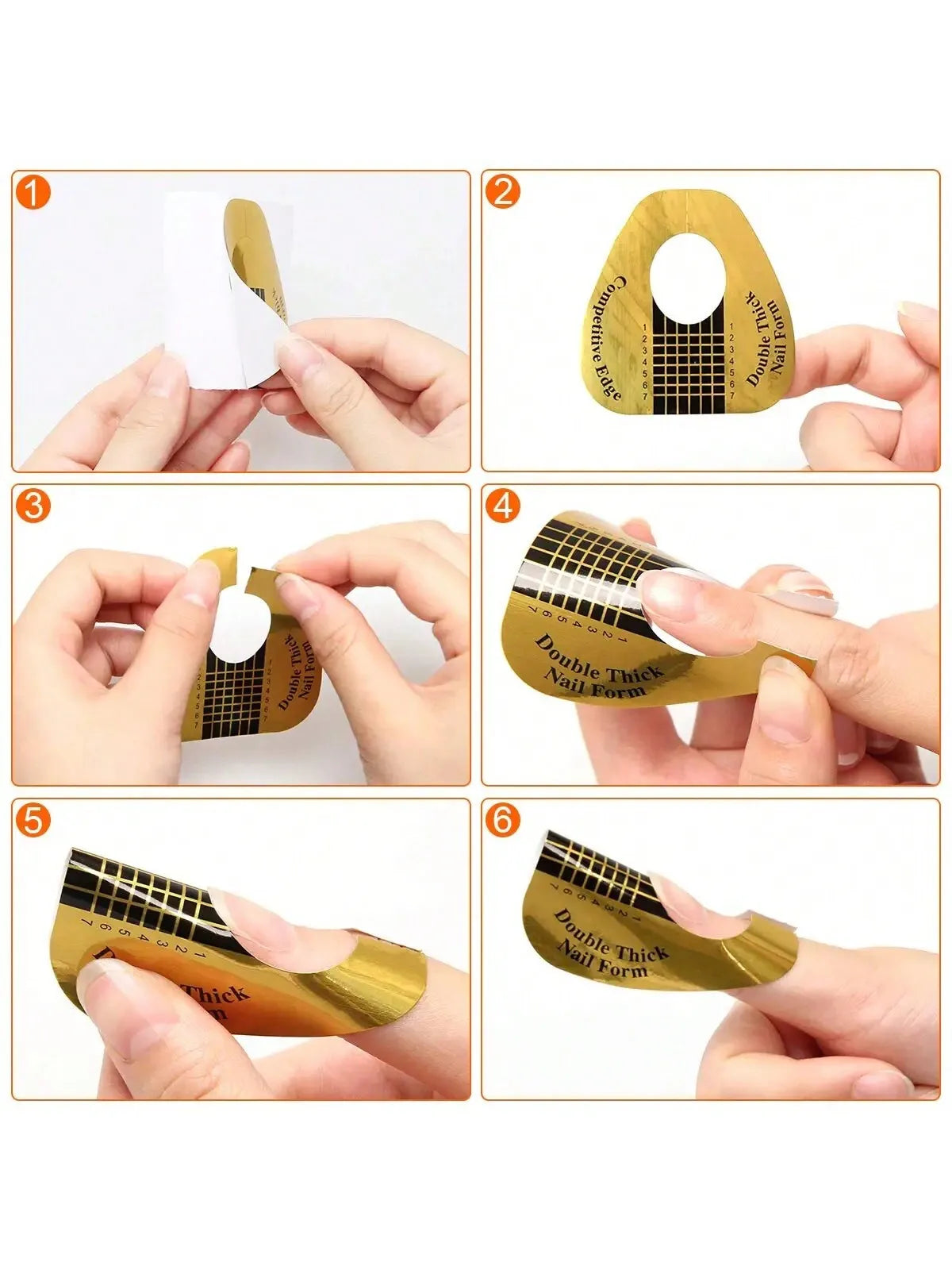 100 pieces square gold nail paper holders phototherapy nail crystal nail extension paper holders