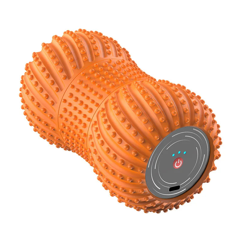 Electric Fascia Fitness Roller Peanut Ball Vibration Massage Shoulder Neck Waist Leg Muscles Relaxation Connect Bluetooth Music