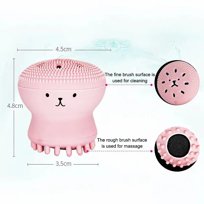 New Face Massage Brush Pore Cleaner Brush Silicone Face Scrubber Skin Care Brush Deep Cleaning Exfoliator Tool XJS02