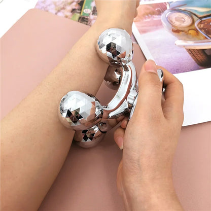 4D Roller Massager Solar Micro Current Massager Face Lifting Tightening Body Slimming Shaping Anti-cellulite Roller Beauty Care
