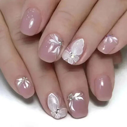 24Pcs Fashion Fake Nails Press on Short Square Head False Nail Art Black Starlit Sky Design Artifical Full Cover Nail Tips