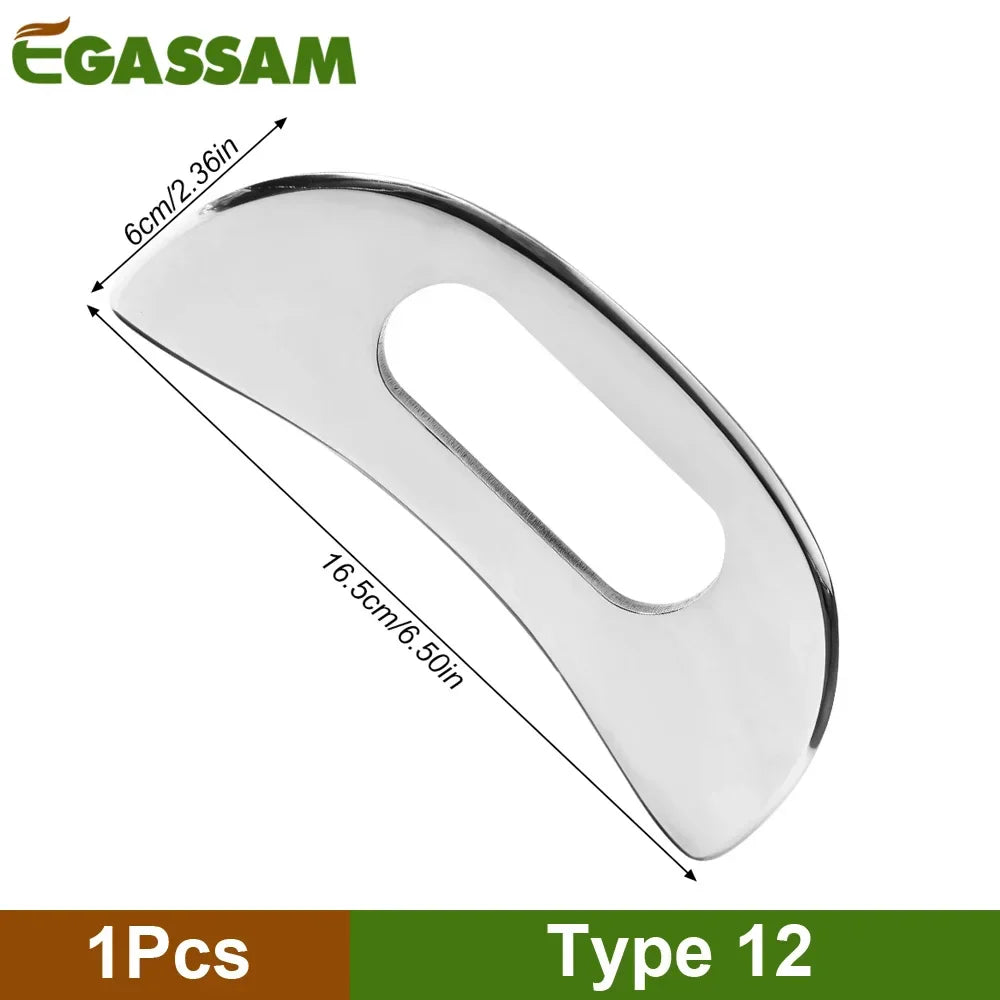 1Pcs Stainless Steel Gua Sha Scraper Physical Therapy Fascia Knife Myofascial Release IASTM Tools Physiotherapy Knife