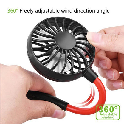 Best Seller Wearable Leafless Fan USB Rechargeable Bladeless Cooling Mini Foldable Portable Travel Sports Neck Fan
