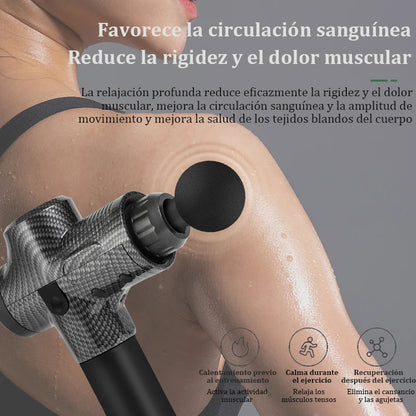 Deep Muscle Massage Gun Fascia Gun Relaxor Electric Mute Massager for Body Neck Back Legs Fitness Massage Multi Gear Adjustable
