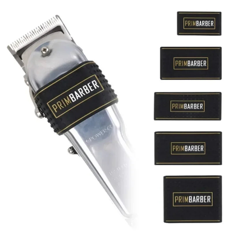 5Pcs/Set Professional Trimmer Grip Barber Hair Clipper Rubber Anti Slide Heat Resistance Sleeve Barber Hair Clipper Holder Tool