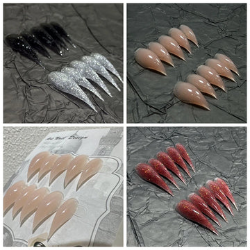 Handmade 10PCS Dragon Shape Claw Press On Nails Thick Reusable Long False Nails Short Acrylic Fake Nail With Glue Nail Supplies