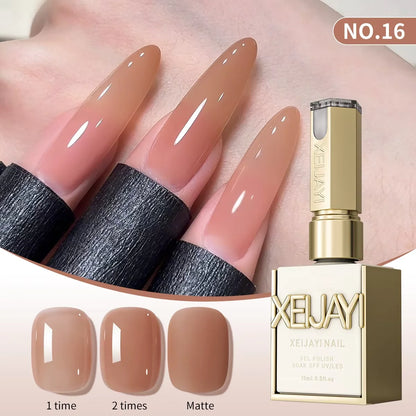 1pc 15ml Reddish Brown Gel Nail Polish Starter Pure Soak Off No Wipe Nail Gel Polish Suitable For All Seasons