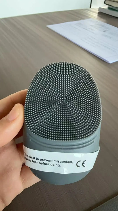 Soft silicone electric facial cleanser, cleansing brush, sonic vibration cleansing brush, deep cleaning