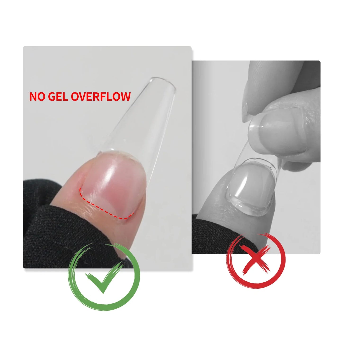 Nailpop Nail Tips and Glue Gel Nail Kit Fast Nail Extension Set with Soft Gel UV Lamp 600Pcs Semi Matte Nails and Files Tools