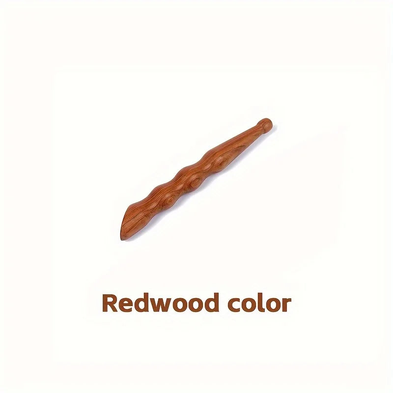Sandalwood Facial Massage Stick Acupoint Scraping & Essence Cream Kneading Tool Solid Wood Foot Relax Pen Foot Body Massage Tool