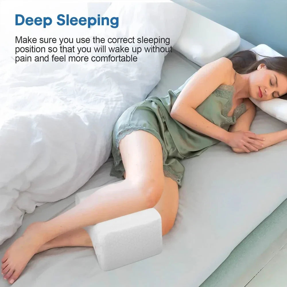 Memory Foam Knee Pillow Back Support Align Spine Pregnancy Body Pillows for Side Sleepers for Orthopedic Sciatica Back Leg Hip