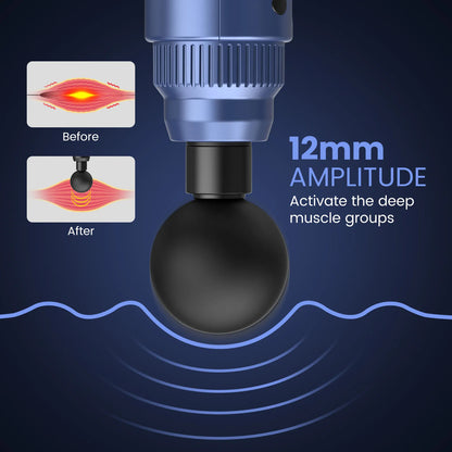 SEJOY Portable Fascia Gun Vibration Massage Gun For Body Neck Back Deep Muscle Relaxation 10 Gears LCD Touch Screen 6 Heads