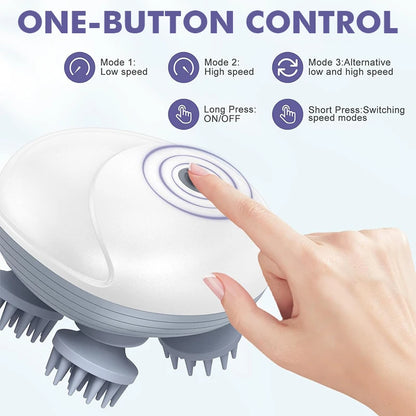 Electric Head Scalp Massager Body Shoulder Leg Arm Neck Deep Tissue Antistress Relax Kneading Muscle Tension for Cat Pet Massage