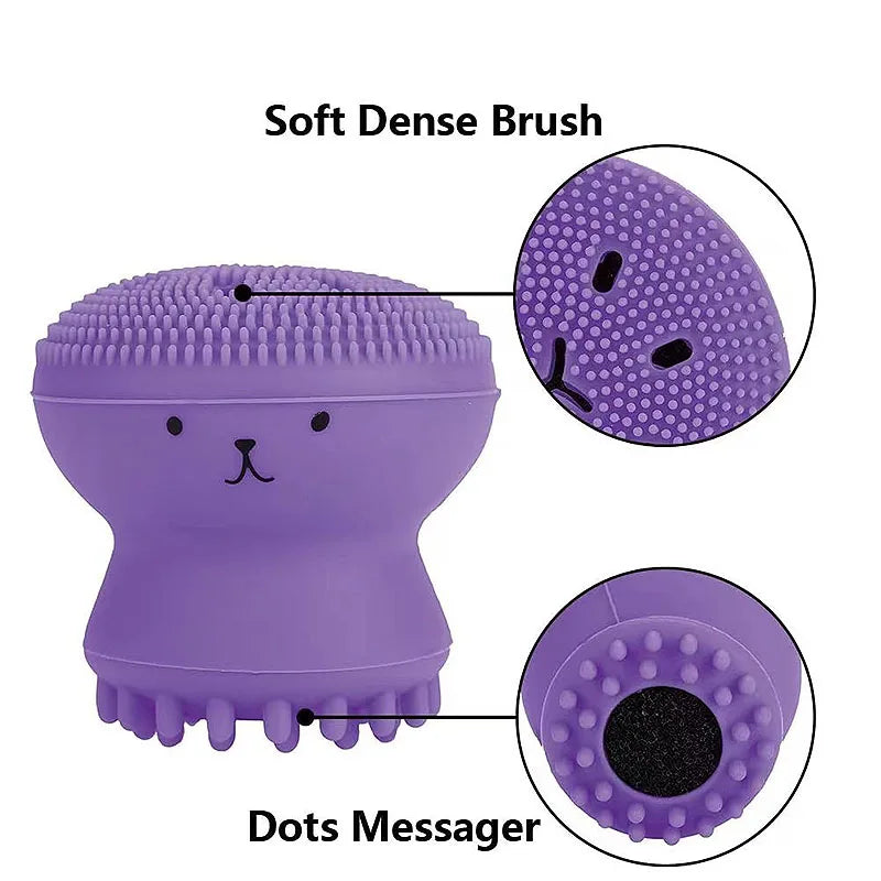 New Face Massage Brush Pore Cleaner Brush Silicone Face Scrubber Skin Care Brush Deep Cleaning Exfoliator Tool XJS02