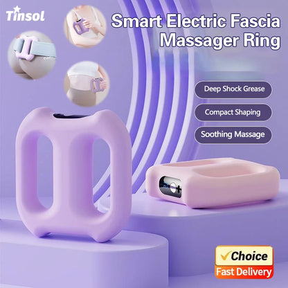New Multi-Function Electric Fascia Ring Full-Body Vibration Massager Fitness Shaping Fat-Burning Equipment Deep Tissue Massage