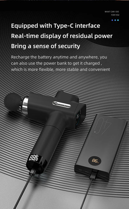 Booster M2-D Massage gun Deep Tissue Percussion Neck Back Body Massager Portable Fascia Gun Muscle Relaxation Electric Massager