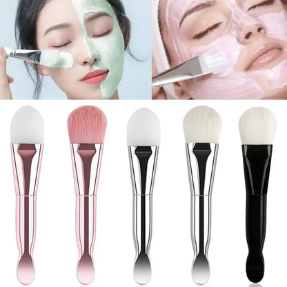 1Double-ended Silicone Face Mask Brush Daub Type Mud Film Special Brush Beauty Makeup Tool Foundation Applicator Concealer Brush