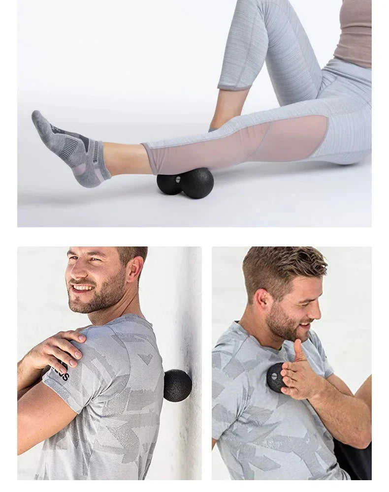 High Density Massage Ball Peanut Massage Ball, Double Long Hockey Ball Massage Roller Ball For Deep Tissue Muscle Massage