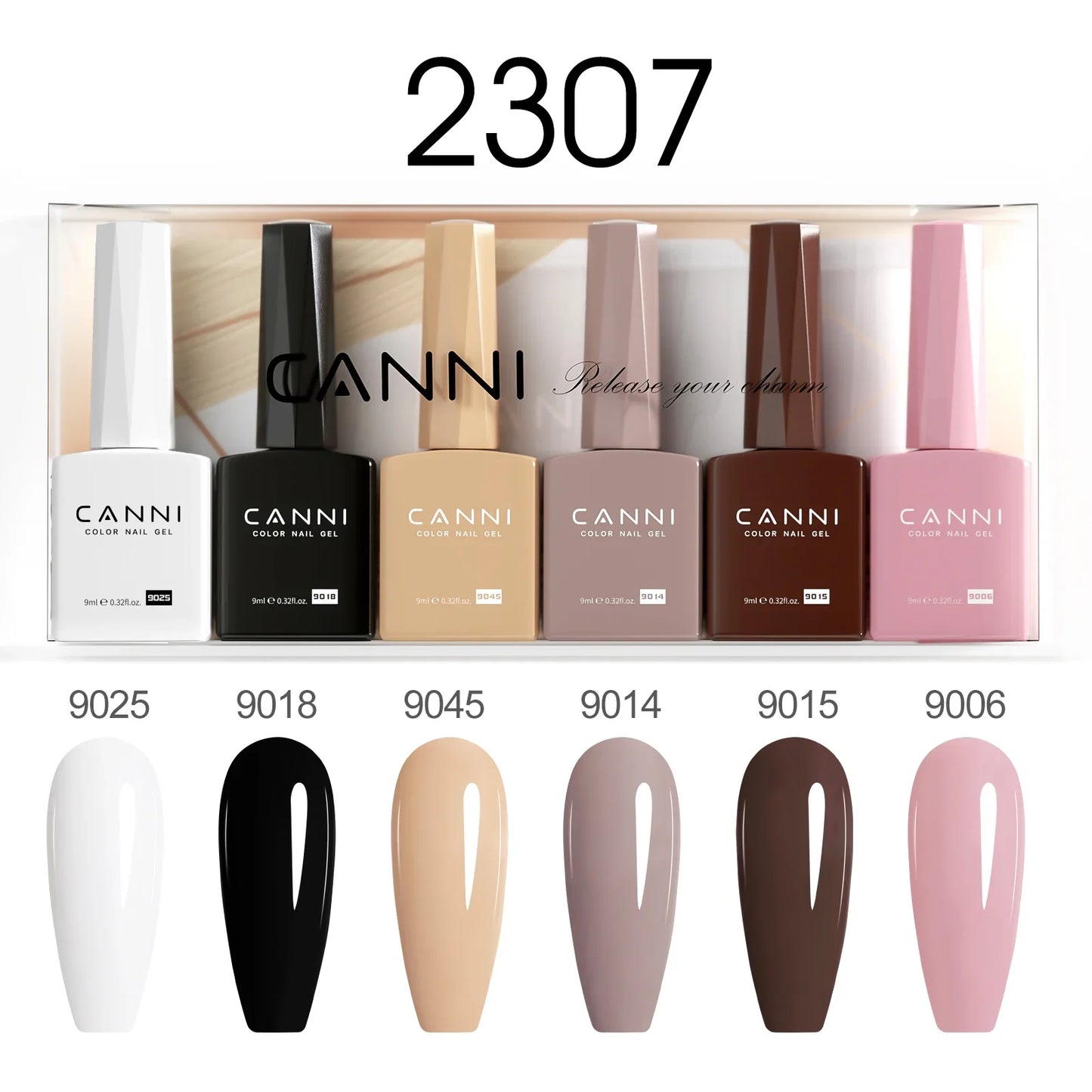 CANNI Nail Gel Polish Set HEMA TPO FREE Jelly Nude Color Rubber Base UV Construction Gel Semi Permanent Soak off UV LED Gel Nail