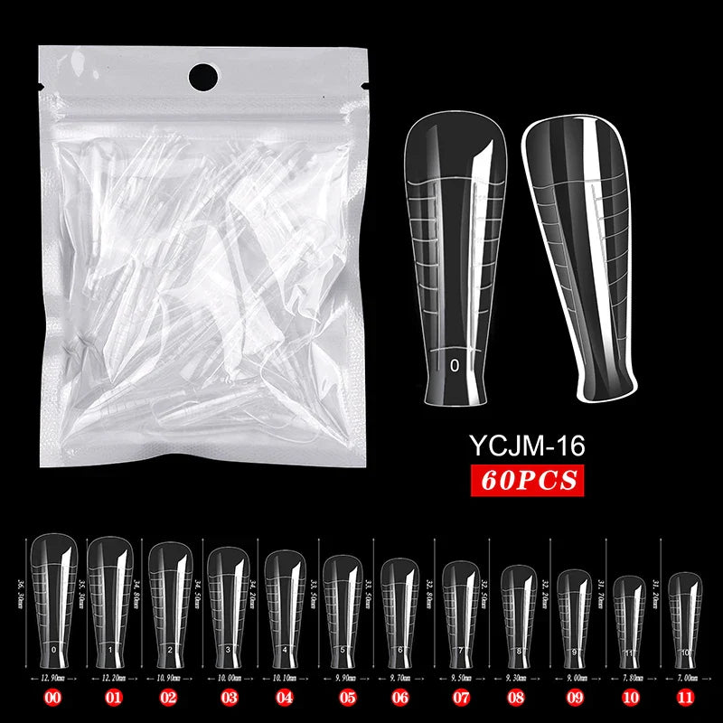 Extension False Nails Art Tips Acrylic Fake Finger Gel Polish Mold Sculpted Full Cover Press on Nails Manicures Accessories Tool