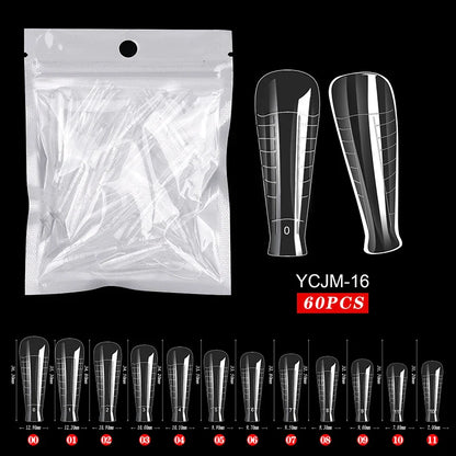Extension False Nails Art Tips Acrylic Fake Finger Gel Polish Mold Sculpted Full Cover Press on Nails Manicures Accessories Tool