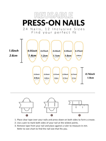 24PCS- white almond fake nails, red love pattern decoration, exquisite elegance, fashion generous, suitable for dating, dinner,