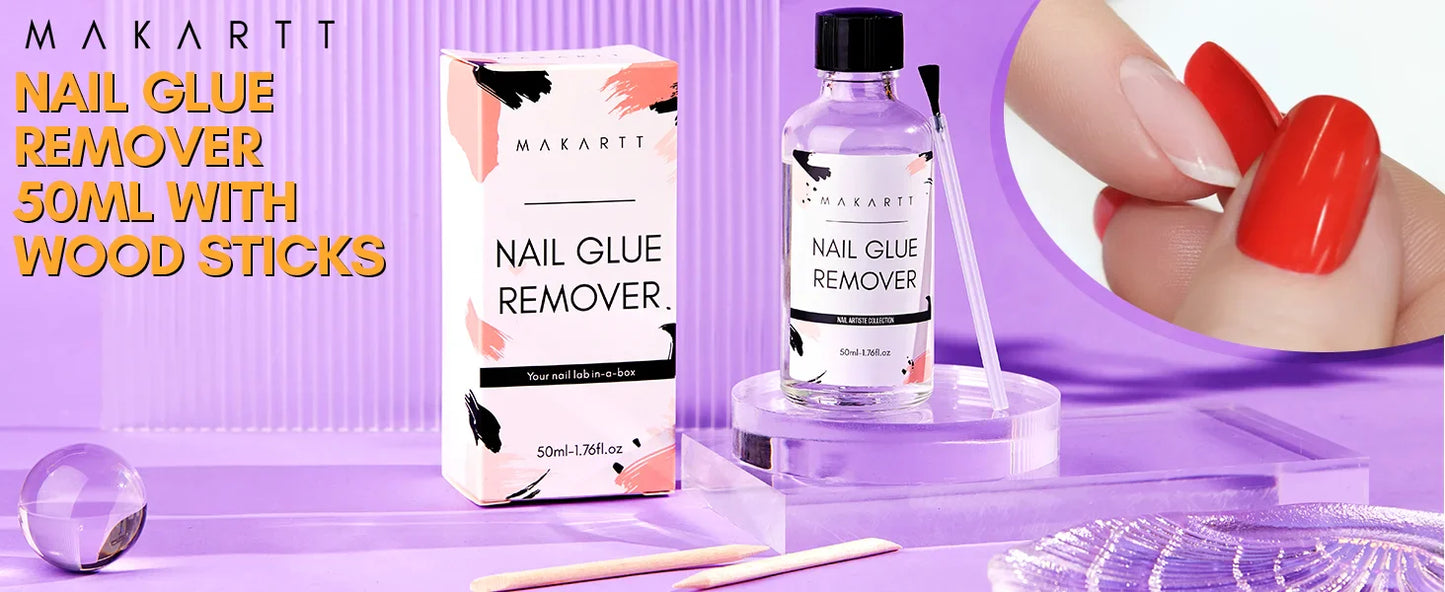 Makartt Nail Gel Glue for Press On Nails Soft Acrylic Gel Nail Tips Fake Nails,Super Strong Glue Easy to Control No Lamp Needed