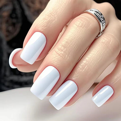 Artificial Press On Fake Nails Glossy Wine Red False Nail Long Square Reusable DIY Lady Fingernail Tip Manicure Tools