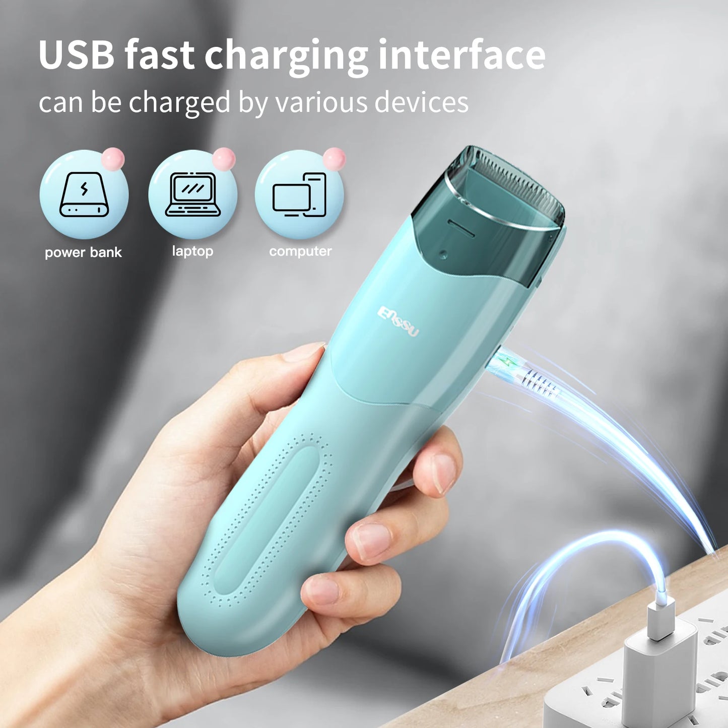 Vacuum Hair Clippers for Kids and Toddler Professional Hair Trimmer Electric Haircut Kit Rechargeable Hair Cutting Machine