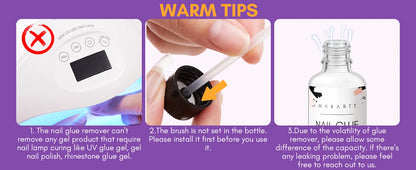 Makartt Nail Gel Glue for Press On Nails Soft Acrylic Gel Nail Tips Fake Nails,Super Strong Glue Easy to Control No Lamp Needed