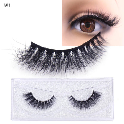 LEHUAMAO 3D Mink Eyelash Fluffy Cross Thick Natural Fake Eyelashes Lashes Dramatic Makeup Eye Lashes Handmade False Eyelash