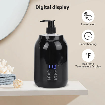 Massage Oil Warmer Digital Lotion Cream Heater 2 Heat Modes Lotion Warmer Fast Heat Lotion Warmer LED Display with Timer