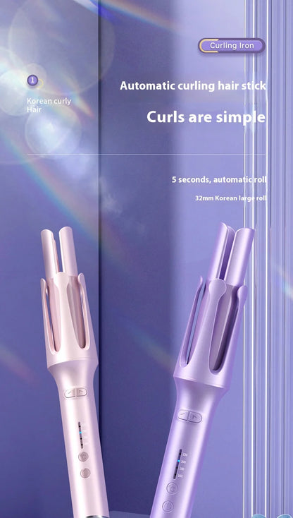 2 in 1 Automatic Curler 32mm Automatic Rotating Ceramic Curler Professional Curling Wand Curler