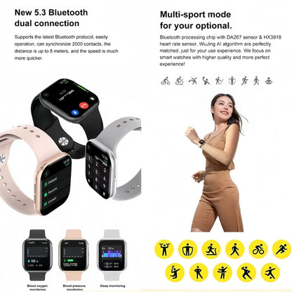 2025 New Series Watch10 GPS Track Smart Watch Men Woman HD Bluetooth Call Waterproof Sports SmartWatch For Apple Android IOS