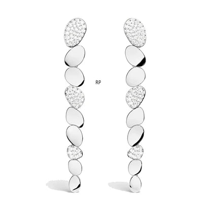 R&P  Silver Irregular Elliptical Geometry Ring Earrings Bracelet Necklace Women Classic Luxury Fashion Party Feast Jewelry
