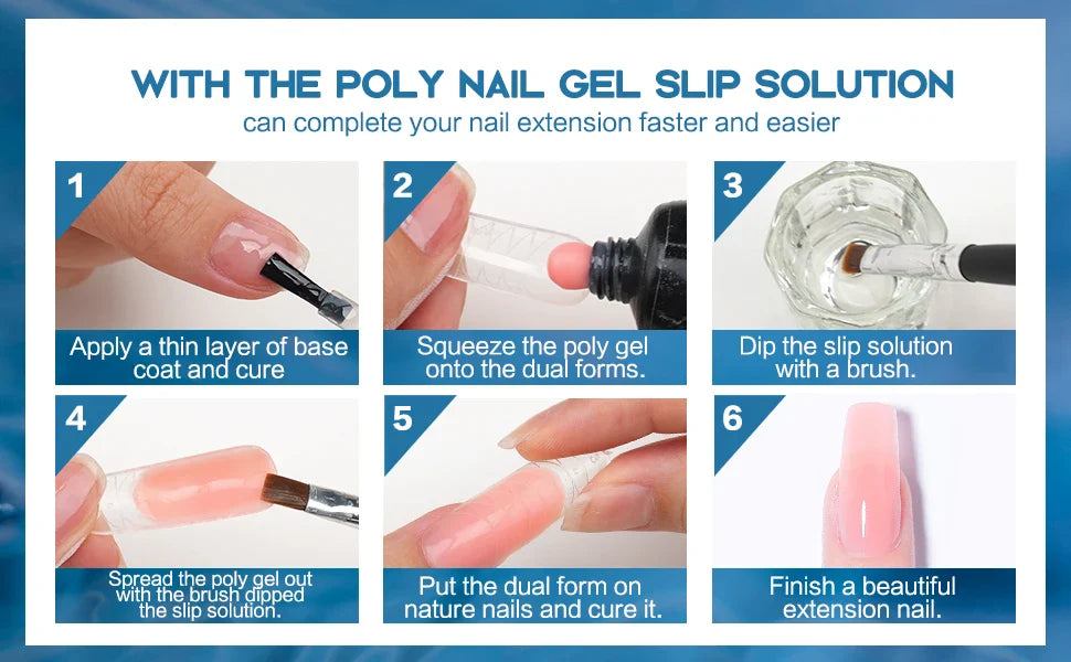 75/120/240ml Gel for Extension Anti-stick Gel Nail Polish Brush Bottle Cap as  Liquid Cup Fake Nails Slip Solution DIY Art Tools