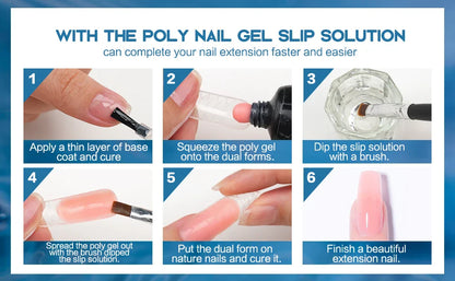 75/120/240ml Gel for Extension Anti-stick Gel Nail Polish Brush Bottle Cap as  Liquid Cup Fake Nails Slip Solution DIY Art Tools