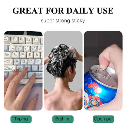 10Sheets/240Pcs  Double Side Adhesive Tape Glue Sticker For Fake Nails Super Sticky Waterproof Breathable Transparent Jelly Glue