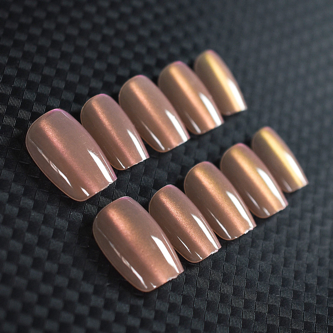 Press on nails 10 pieces charming cat eyes style square 3 sizes to choose from for women and girls